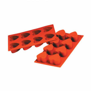 Форма силиконовая P.L. Proff Cuisine Сердце 8 ячеек d 60 мм, h 35 мм (30*17,5 см)