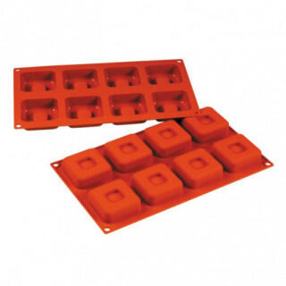 Форма силиконовая P.L. Proff Cuisine Саварин квадрат 8 ячеек 60*60 мм, h 30 мм (30*17,5 см)